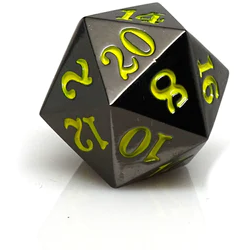 Gunmetal D20 with Various Colored #'s - TCB Games & Collectibles