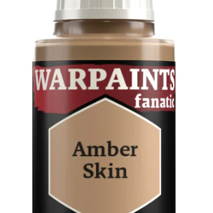 The Army Painter Warpaints Fanatic acrylic paint in Amber Skin, 18ml, showing the bottle with amber-colored paint inside.