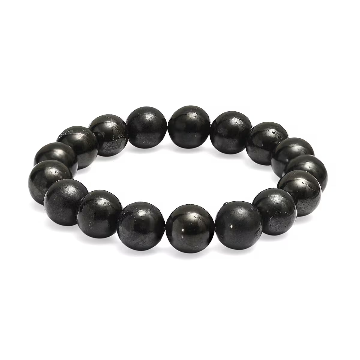 Natural Stone bracelet by Creepy Crystals featuring polished gemstone beads in earthy tones on an elastic cord.