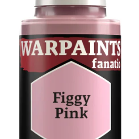 The Army Painter Warpaints Fanatic acrylic paint in Figgy Pink, 18ml bottle, showing the vibrant pink color and label.