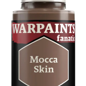 The Army Painter Warpaints Fanatic acrylic paint in Mocha Skin, 18ml bottle, suitable for miniature and model painting.