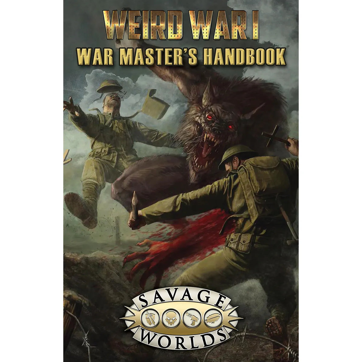 Hardcover of Weird War I: War Master's Handbook RPG book by Studio 2 Publishing, with detailed cover art and spine visible.
