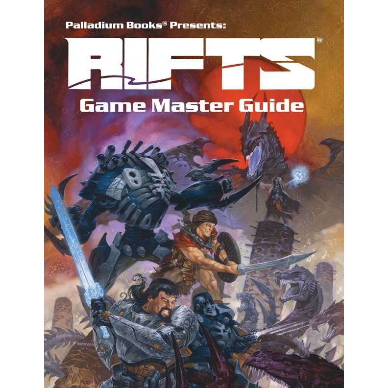 Hardcover Rifts Game Master Guide book by Studio 2 Publishing featuring detailed RPG rules and artwork.