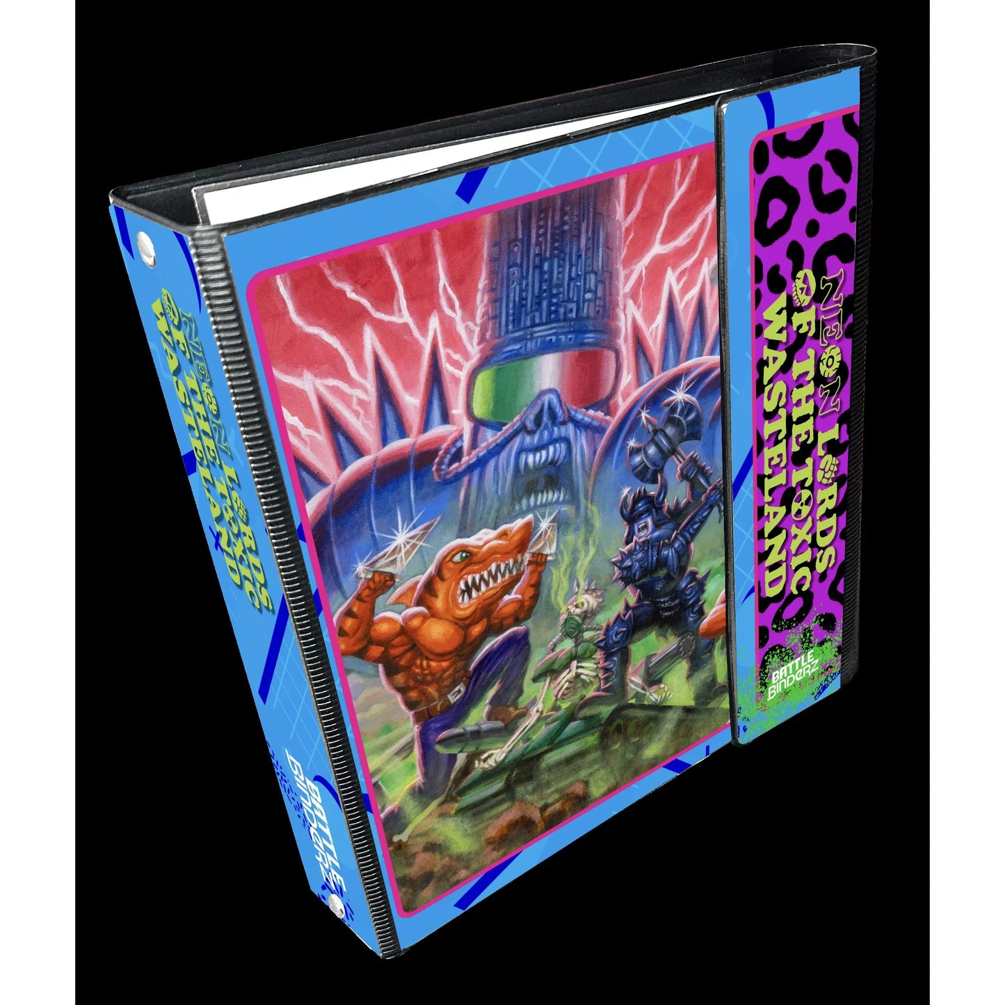Battle Binderz Neon Lords of the Toxic Wasteland RPG book by Studio 2 Publishing, featuring vibrant cover art with futuristic wasteland imagery.