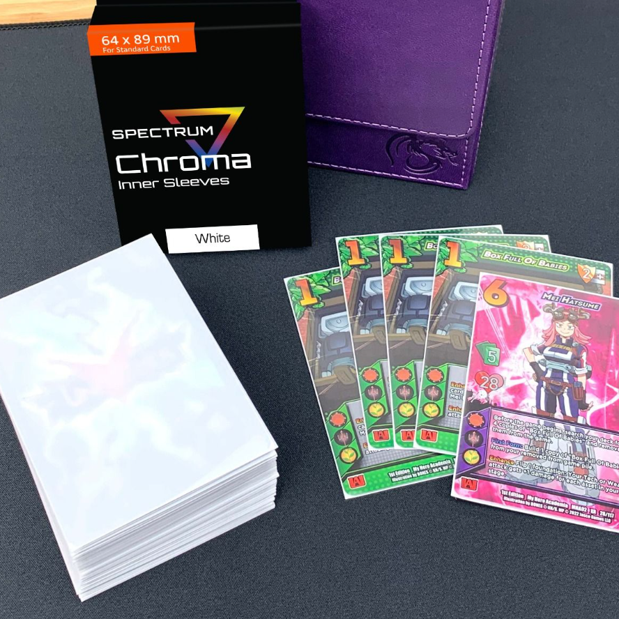 BCW Chroma Inner Sleeves for trading cards, clear protective card sleeves, ideal for card storage and preservation