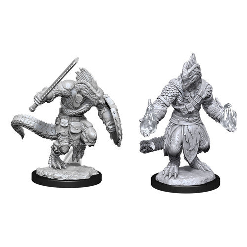 D&D: Nolzur's Marvelous Unpainted Miniatures - W15 Lizardfolk Barbarian & Lizardfolk Cleric - TCB Games & Collectibles