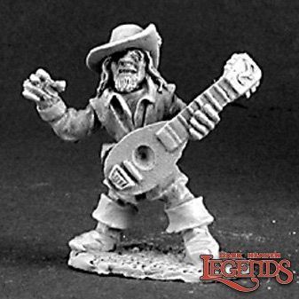 Reaper Miniatures Reaper: Fynch Brassfrog Gnome Bard painted miniature figure with detailed armor and musical instrument.