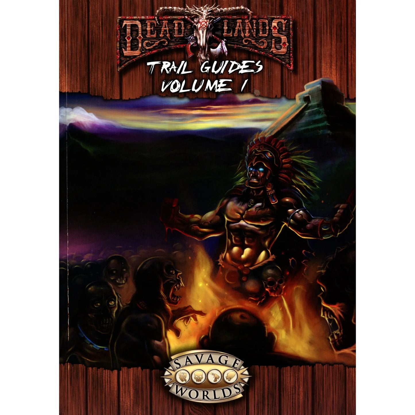 Deadlands Reloaded Trail Guides Volume 1 book by Studio 2 Publishing, featuring Western-themed artwork and RPG content for Savage Worlds.