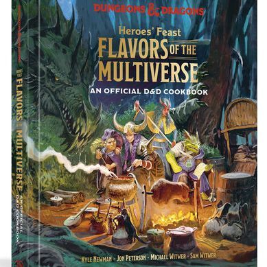 Heroes' Feast Flavors of the Multiverse book by Penguin Random House featuring colorful fantasy-inspired cover art.