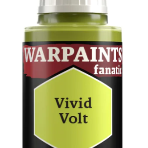 The Army Painter Warpaints Fanatic Vivid Volt acrylic paint in 18ml bottle, bright neon green color for miniature painting.