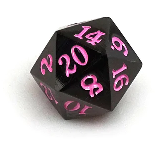 Gunmetal D20 with Various Colored #'s - TCB Games & Collectibles