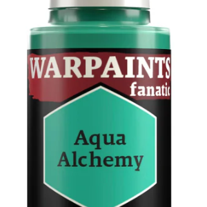 The Army Painter Warpaints Fanatic Aqua Alchemy acrylic paint in 18ml bottle, vibrant blue color for miniature models.