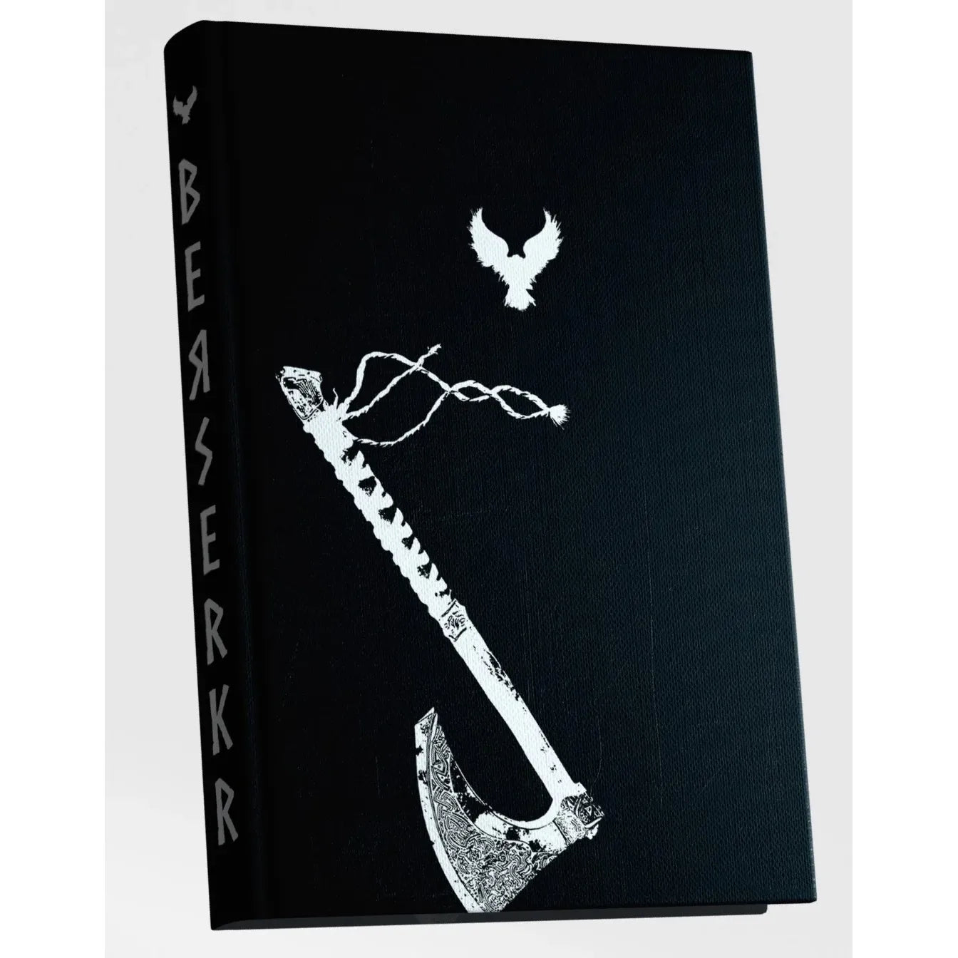 Berserkr core rulebook limited edition RPG by Studio 2 Publishing, black cover with silver foil, featuring detailed artwork.