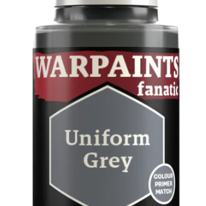 The Army Painter Warpaints Fanatic acrylic paint in Uniform Grey, 18ml bottle, suitable for miniature and model painting.