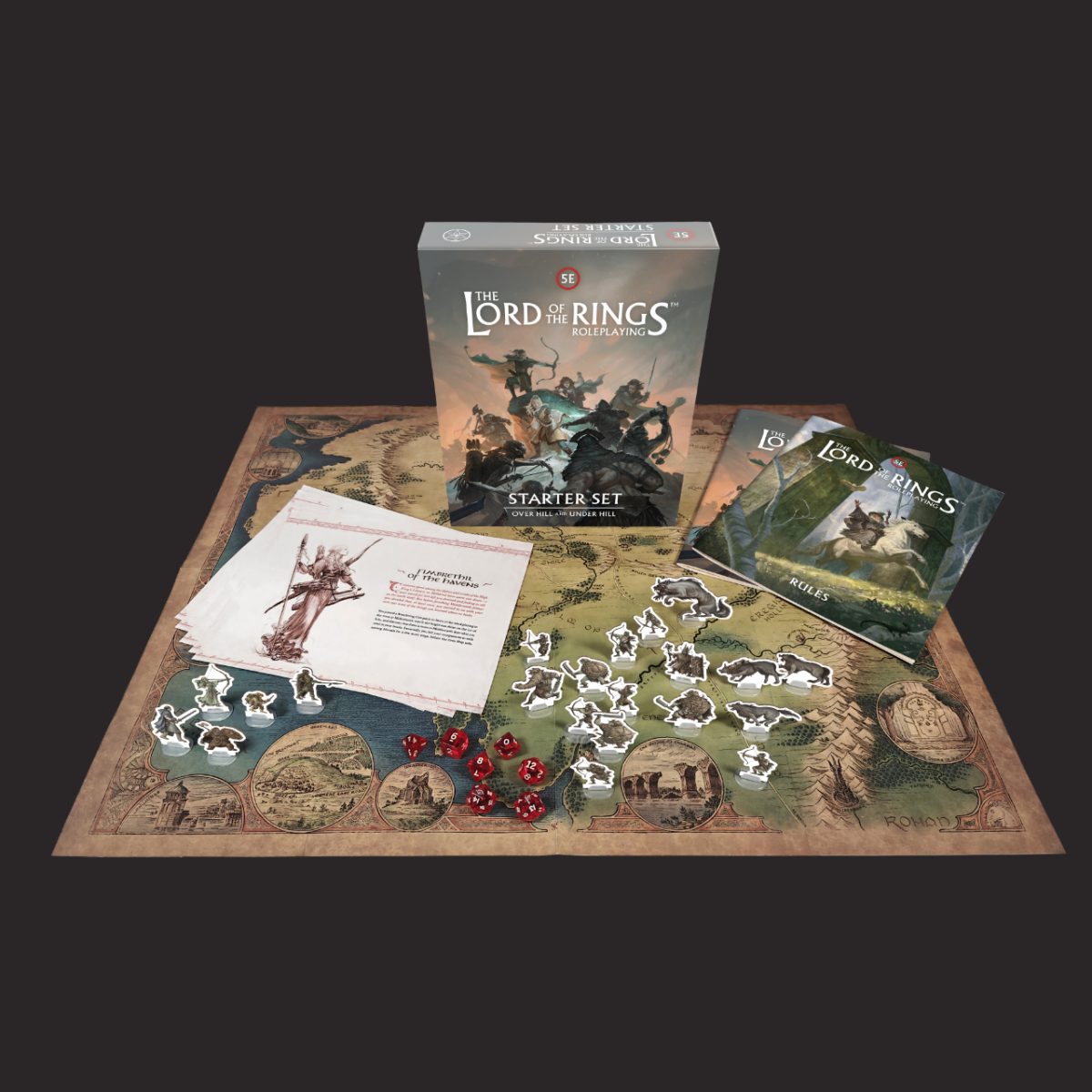 The Lord of the Rings Roleplaying Starter Set book by Free League Publishing featuring cover art from the fantasy RPG.