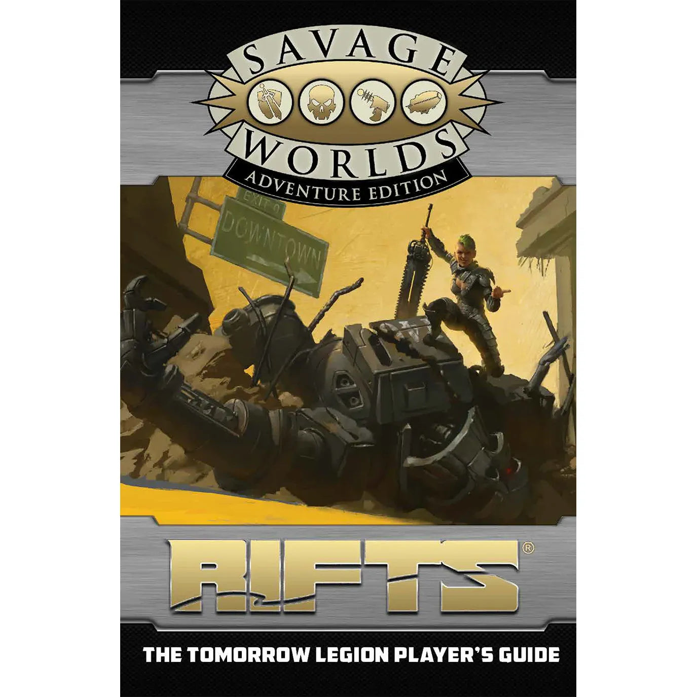 Savage Worlds Rifts Tomorrow Legion Player's Guide book by Studio 2 Publishing, showing the cover with game artwork.