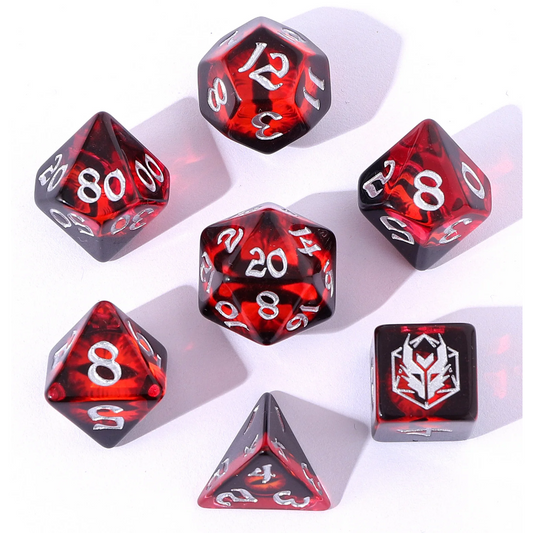 Wyrmforged Rollers - Rounded Resin Polyhedral Dice - Dragon Eye - TCB Games & Collectibles