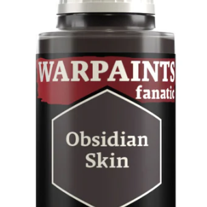 The Army Painter Warpaints Fanatic acrylic paint in Obsidian Skin, 18ml bottle, with dark black-green color suitable for miniature models.
