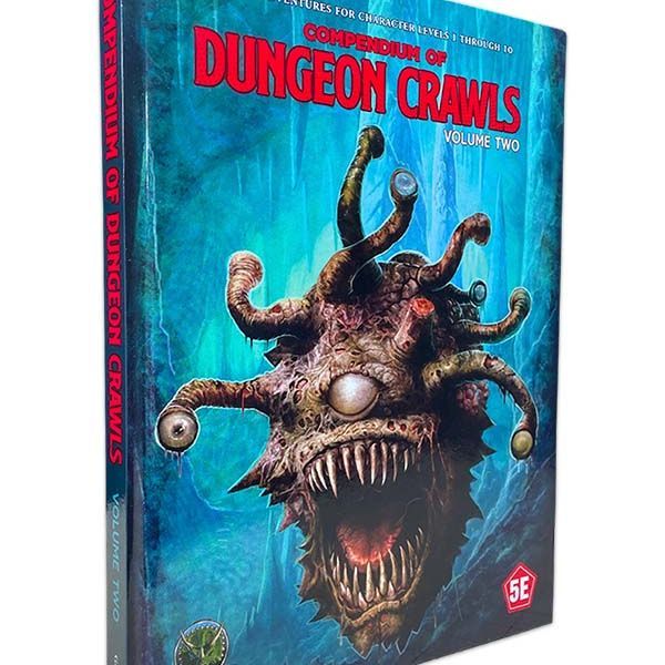 Compendium of Dungeon Crawls Volume 2 RPG book by Goodman Games featuring detailed dungeon adventures and illustrations.
