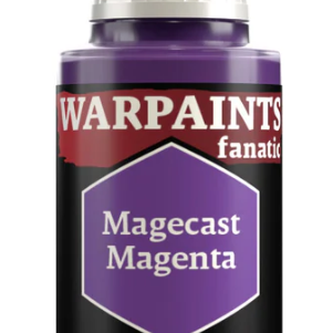 The Army Painter Warpaints Magantic acrylic paint bottle labeled Magecast Magenta, 18ml, with vibrant magenta color visible.