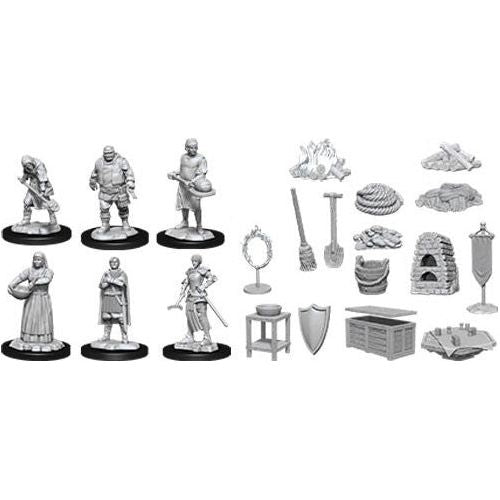 D&D: Wizkids Deep Cuts Unpainted Miniatures - W12 Castle Kingdom Retainers - TCB Games & Collectibles