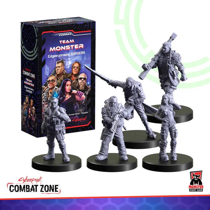Combat Zone: Team Monster action figures from Monster Fight Club, featuring detailed gangers in edgy, futuristic combat gear.