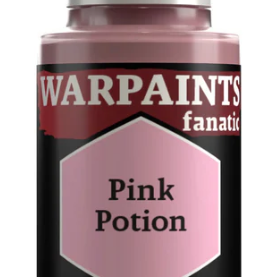 The Army Painter Warpaints Fanatic Pink Potion acrylic paint in 18ml bottle, vibrant pink color for miniature models and hobby painting.