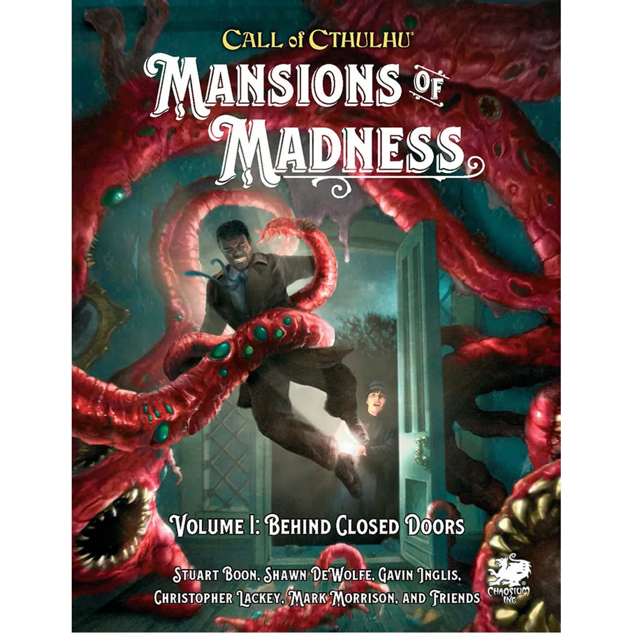 Call of Cthulhu RPG: Mansions of Madness Volume 1 book by Studio 2 Publishing showing mysterious mansion illustration on cover.