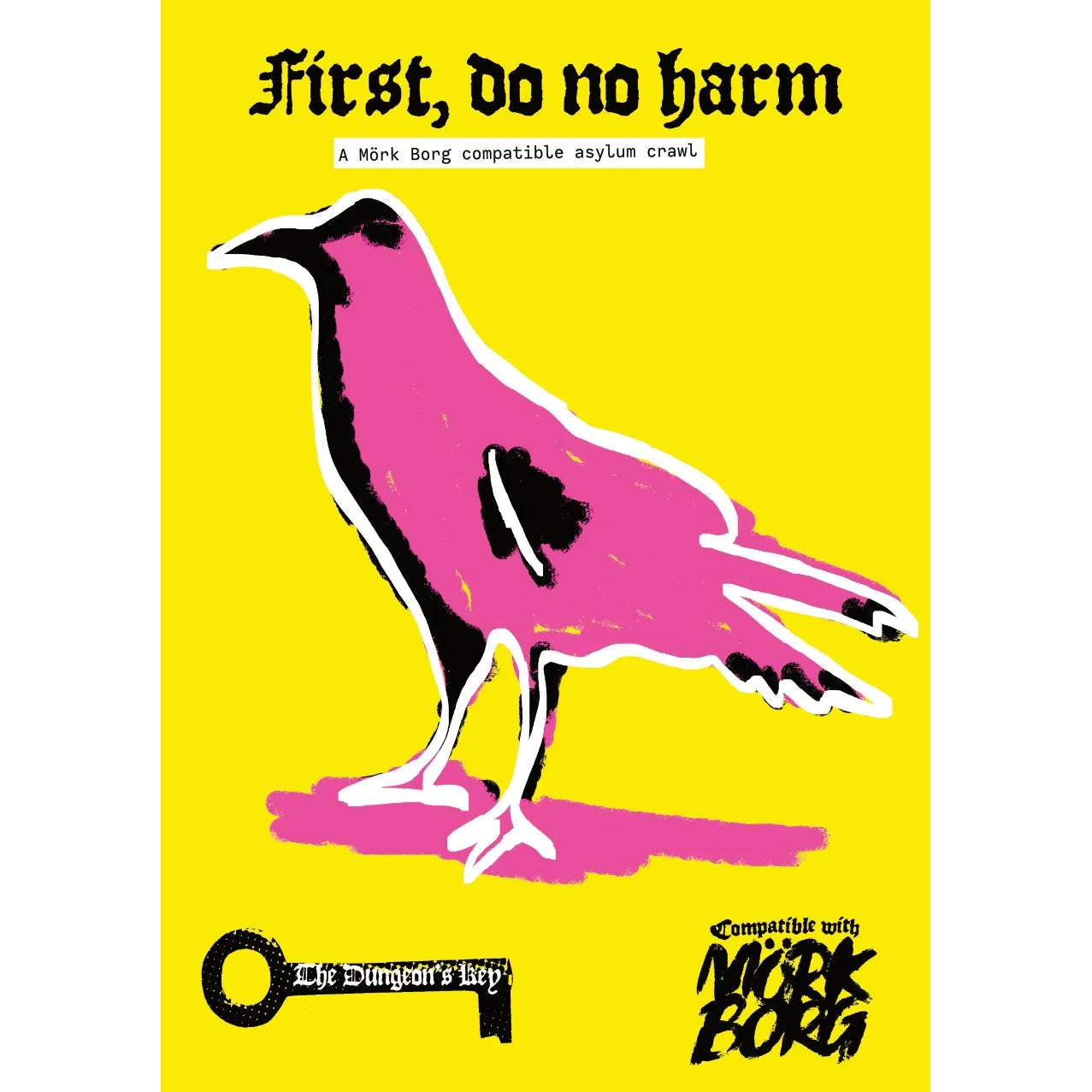 First Do No Harm RPG book by Studio 2 Publishing featuring dark fantasy artwork and text pages on a tabletop.
