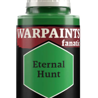 The Army Painter Warpaints Fanatic acrylic paint bottle labeled Eternal Hunt, 18ml, with a black cap and color swatch on the label.