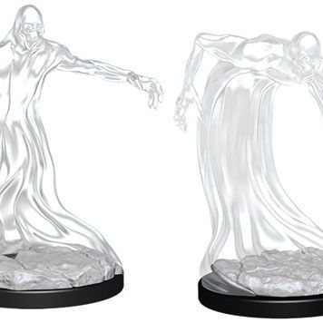 Unpainted D&D Nolzur's Marvelous Miniatures W11 Shadow by Wizkids, showing a detailed unpainted miniature figure on a base.