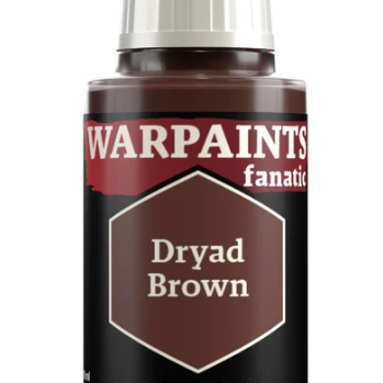The Army Painter Warpaints Fanatic Dryad Brown acrylic paint in 18ml bottle, suitable for miniature and model painting.