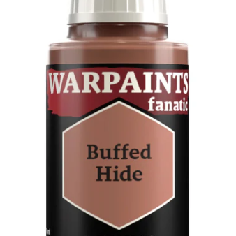 The Army Painter Warpaints Fanatic acrylic paint in Buffed Hide 18ml bottle, showing the label and paint cap.