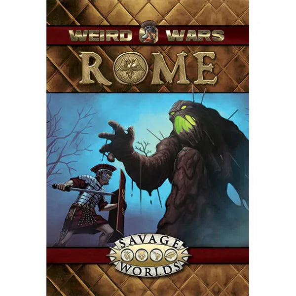 Hardback limited edition Weird Wars Rome RPG book by Studio 2 Publishing, featuring detailed cover art and ancient Roman themes.