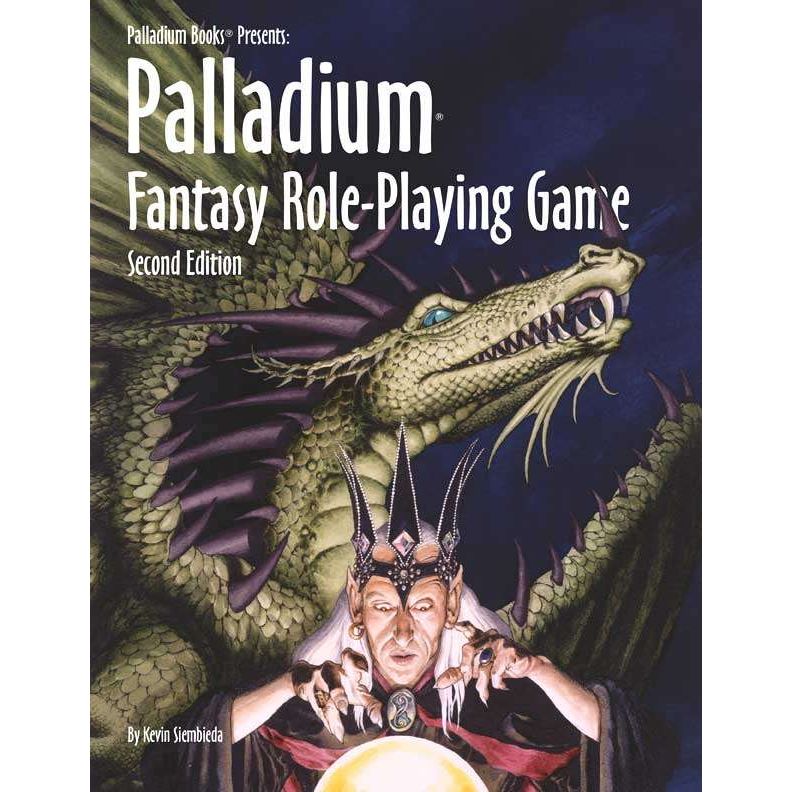 Hardcover Palladium Fantasy Role-Playing Game 2nd Edition book by Studio 2 Publishing, featuring detailed cover art and text.