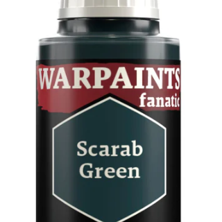 The Army Painter Warpaints Fanatic acrylic paint in Scarab Green, 18ml bottle for miniature and model painting.