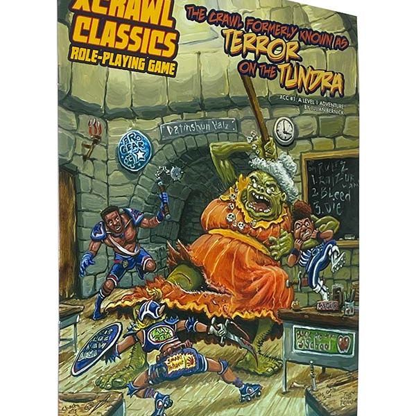 Cover image of XCC #01: The Crawl, a tabletop RPG book by Goodman Games with detailed artwork.