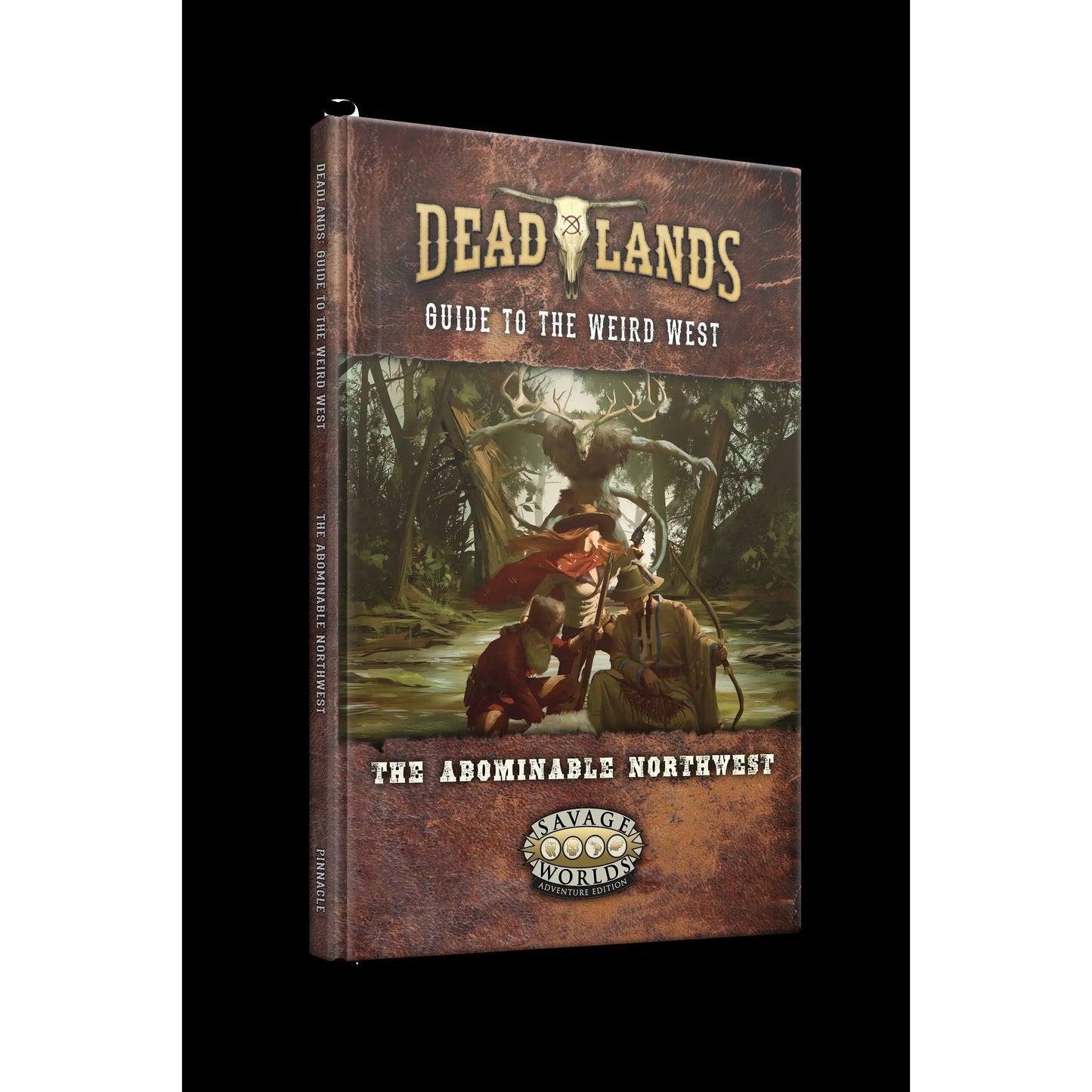 Deadlands: The Weird West guidebook by Studio 2 Publishing, featuring artwork and text about the Abominable Northwest in the RPG setting.