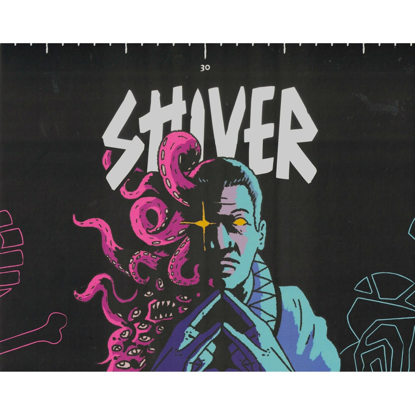 Studio 2 Publishing's SHIVER: Director’s Screen RPG book, featuring cover art and interior pages on a white background.