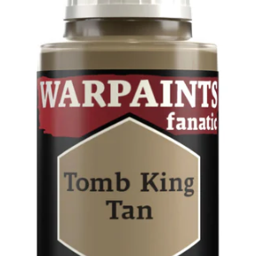 The Army Painter Warpaints Fanatic Tomb King Tan acrylic paint bottle, 18ml, with label visible and product color shown.