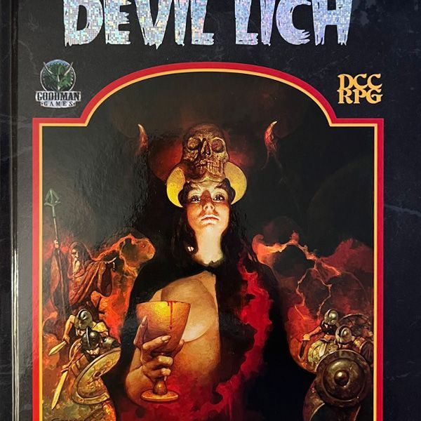 Crypt of the Devil Lich DCC RPG book by Goodman Games featuring dark fantasy artwork on the cover.