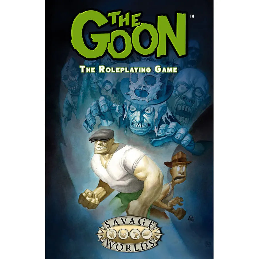 Limited edition RPG book titled The Goon by Studio 2 Publishing, featuring detailed cover art and vibrant illustrations.