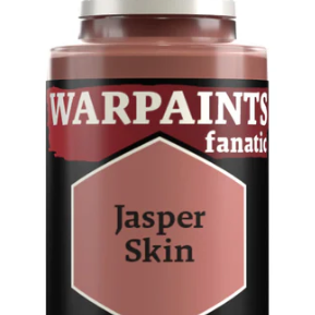 The Army Painter Warpaints Fanatic acrylic paint jar labeled Jasper Skin, 18ml, with a white and tan color swatch on the label.