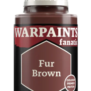 The Army Painter Warpaints Fanatic Fur Brown acrylic paint in 18ml bottle, suitable for miniature painting and modeling.