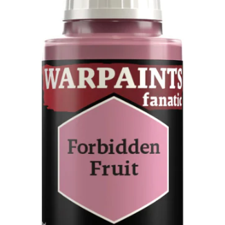 The Army Painter Warpaints Fanatic acrylic paint bottle labeled Forbidden Fruit, 18ml, with vibrant green color and product details.