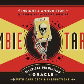 Zombie Tarot Cards by TCB Games & Collectibles, featuring spooky zombie-themed illustrations on the card faces.