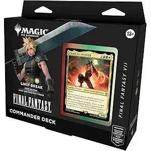 MTG Final Fantasy VII Limit Break Commander Deck by Wizards of the Coast featuring themed cards and artwork from the Final Fantasy VII universe