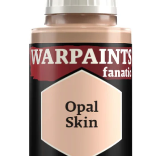 The Army Painter Warpaints Fanatic acrylic paint in Opal Skin, 18ml bottle, with vibrant light peach and skin tone color.