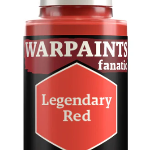 The Army Painter Warpaints Fanatic Acrylic in Legendary Red, 18ml bottle, featuring vibrant red paint for miniature models.