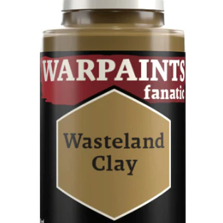 The Army Painter Warpaints Fanatic acrylic paint in Wasteland Clay color, 18ml bottle for miniature painting and hobby use.